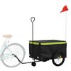 vidaXL Fahrradanh&auml;nger Schwarz und Gr&uuml;n 45 kg Eisen