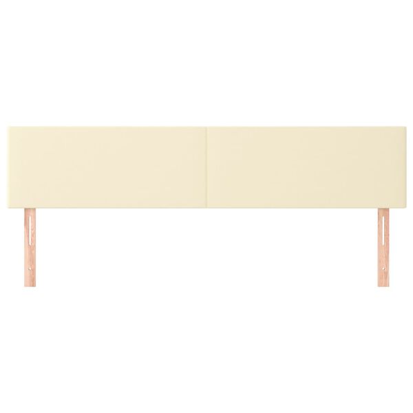vidaXL Kopfteile 2 Stk. Creme 90x5x78/88 cm Kunstleder