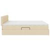 vidaXL Bett mit Stauraum und LED Creme 160 x 200 cm Polyester