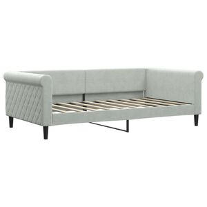 vidaXL Tagesbett Hellgrau 100x190 cm Samt