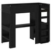 vidaXL Etagenbettgestell mit Schreibtisch Schwarz Eichen-Optik