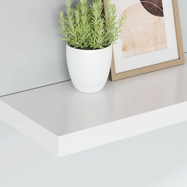 vidaXL Schweberegal Wei&szlig; 50x23x3,8 cm MDF