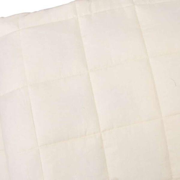 vidaXL Gewichtsdecke Hellcreme 138x200 cm 10 kg Stoff
