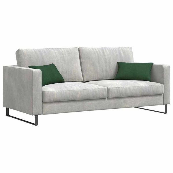 vidaXL Sofakissen 2 St&uuml;ck Dunkelgr&uuml;n 50 x 30 cm Cordstoff
