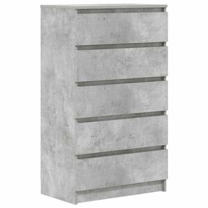 vidaXL Schubladenschrank Betongrau 60x36x103 cm Holzwerkstoff