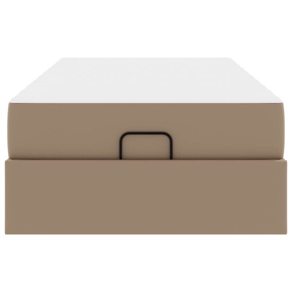 vidaXL Bettgestell mit Matratze mit Matratze 2 pcs Hellbraun PVC