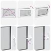 vidaXL Kellerfenster "RISOR" 90x50 cm Drehkipp DIN Links Anthrazit