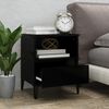 vidaXL Nachttische 2 Stk. Schwarz 40x35x50 cm