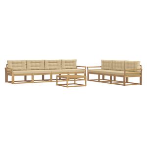 vidaXL Outdoor-Sofagarnitur 7 stk. Wei&szlig; und Beige