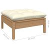 vidaXL 4-tlg. Garten-Lounge-Set mit Kissen Honigbraun Kiefernholz