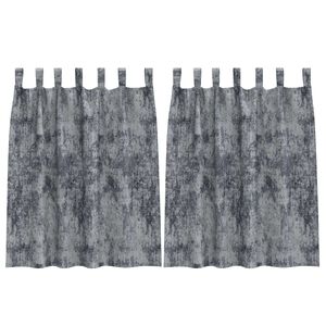 vidaXL Samtvorhänge mit Vorhängen 2 pcs Silber Grau 140 x 140 cm Samt
