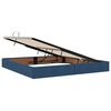 vidaXL Aufbewahrungsbett mit Matratze Blau 200 x 200 cm Polyester