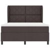 vidaXL Boxspringbett mit Matratze Dunkelbraun 140 x 200 cm Stoff