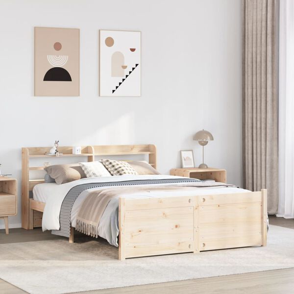 vidaXL Bettgestell mit Kopfteil ohne Matratze 160x200 cm