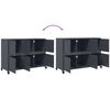 vidaXL Sideboard Anthrazit 100,5x39x72 cm Stahl