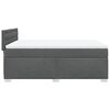 vidaXL Boxspringbett mit Matratze Dunkelgrau 160x200 cm Stoff