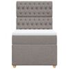 vidaXL Boxspringbett mit Matratze Taupe 90x200 cm Stoff