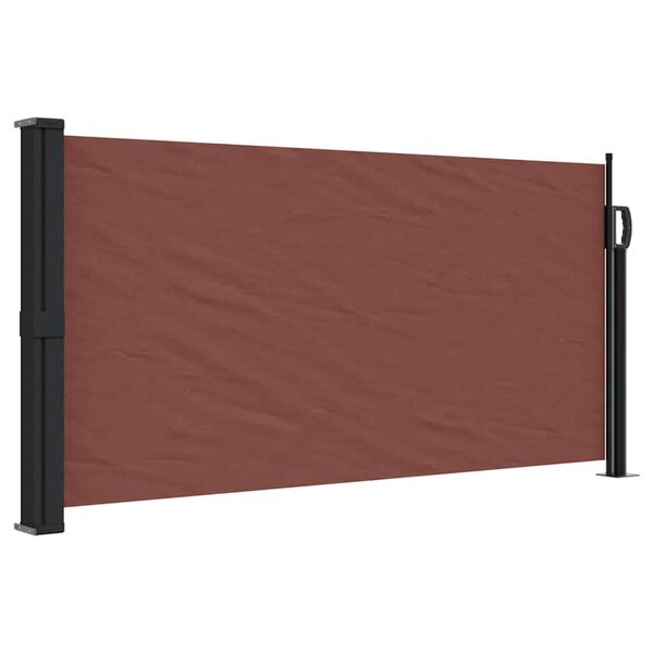 vidaXL Seitenmarkise Ausziehbar Braun 100x500 cm