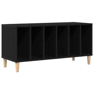 vidaXL Schallplattenschrank Schwarz Eichen-Optik 100 x 38 x 48 cm