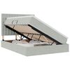 vidaXL LED-Speicherbett mit Matratze Hellgrau 140 x 200 cm Samt