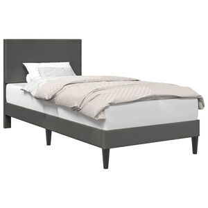 vidaXL Bettrahmen mit Kopfteil Dunkelgrau 80 x 200 cm Cordstoff