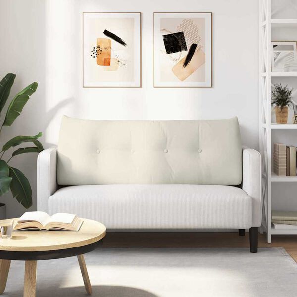 vidaXL R&uuml;ckenkissen Creme 120 x 24 x 50 cm Samt