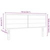 vidaXL LED Kopfteil mit LED-Lichtleisten Schwarz 144 cm Polyester
