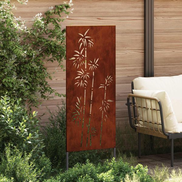 vidaXL Garten Sichtschutz-Leinwand Rostig 50 x 140 cm Wetterfeststahl