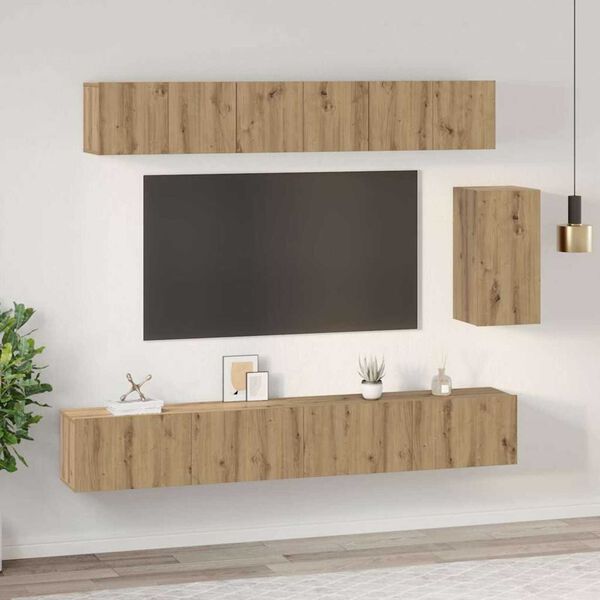 vidaXL TV-Schrank-Set 6 pcs Artisan-Eiche 100 x 30 x 30 cm