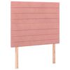 vidaXL Bettgestell mit Kopfteil Rosa 100x200 cm Samt