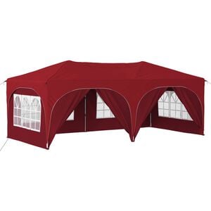 vidaXL Pop-up Partyzelt 575 x 288 x 245 cm Bordeauxrot Oxford-Stoff