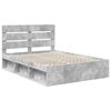 vidaXL Bettrahmen mit Kopfteil Beton 140 x 190 cm Massives Kiefernholz
