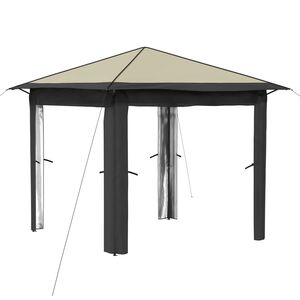 vidaXL Gazebo ohne Seitenwand 2,6 x 2,6 m Creme und Anthrazit