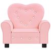 vidaXL Kindersofa Rosa Kunstleder