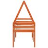 vidaXL Hochbett mit Dach Wachsbraun 75x190 cm Massivholz Kiefer