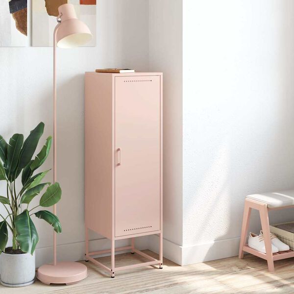 vidaXL Highboard Rosa 36x39x123 cm Stahl