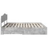 vidaXL Bettrahmen mit Kopfteil Beton Grau 200 x 200 cm Holzwerkstoff