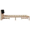vidaXL Bettgestell Braun und Schwarz 120 x 190 cm Massivholz Kiefer