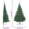vidaXL K&uuml;nstlicher vorbeleuchteter Weihnachtsbaum Gr&uuml;n 210 cm PVC