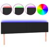 vidaXL LED Kopfteil Schwarz 180x5x78/88 cm Kunstleder