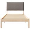vidaXL Bettgestell Braun und Taupe 100 x 200 cm Massivholz Kiefer