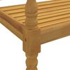 vidaXL Batavia-Bank mit Creme Kissen 150 cm Massivholz Teak