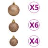 vidaXL K&uuml;nstlicher Weihnachtsbaum Beleuchtung & Kugeln Gold 150 cm PET
