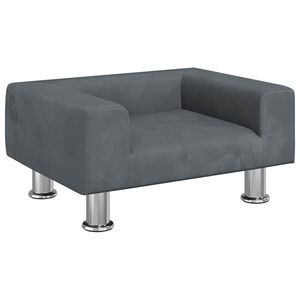 vidaXL Hundebett Dunkelgrau 50x40x26,5 cm Samt
