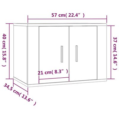 vidaXL 4-tlg. TV-Schrank-Set Sonoma-Eiche Holzwerkstoff