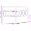 vidaXL Kopfteil Metall Wei&szlig; 183 cm