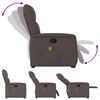 vidaXL Massagesessel mit Aufstehhilfe Dunkelbraun Stoff