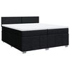 vidaXL Boxspringbett mit Matratze Schwarz 200x200 cm Stoff
