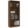 vidaXL B&uuml;cherregal 4 F&auml;cher Braun Eichen-Optik 60x24x142 cm