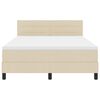 vidaXL Boxspringbett mit Matratze Creme 140 x 190 cm Stoff
